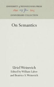 Title: On Semantics, Author: Uriel Weinreich