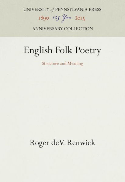 English Folk Poetry: Structure and Meaning