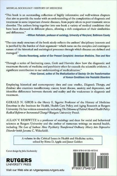 Diagnosis, Therapy, and Evidence: Conundrums Modern American Medicine