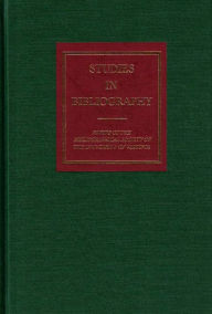 Title: Studies in Bibliography: Papers of the Bibliographical Society of the University of Virginia, Author: David L. Vander Meulen