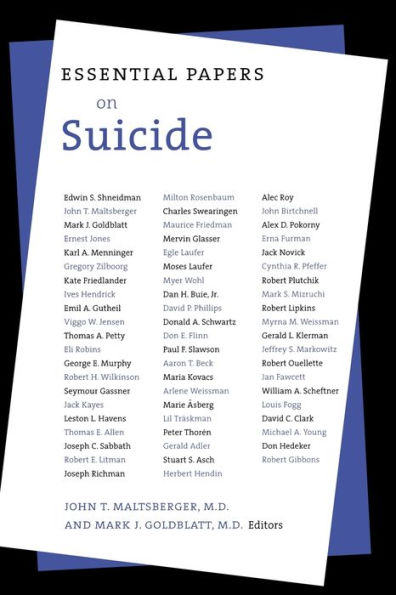 Essential Papers on Suicide / Edition 1