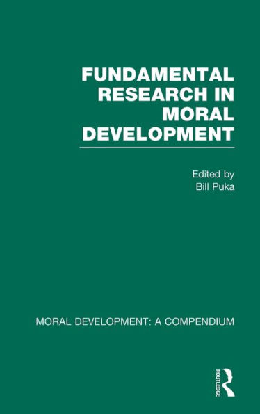 Fundamental Research in Moral Development / Edition 1