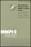 Title: Development and Use of the MMPI-2 Content Scales, Author: James N. Butcher