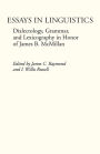Essays in Linguistics: Dialectology, Grammar, and Lexicography in Honor of James B. Mcmillan