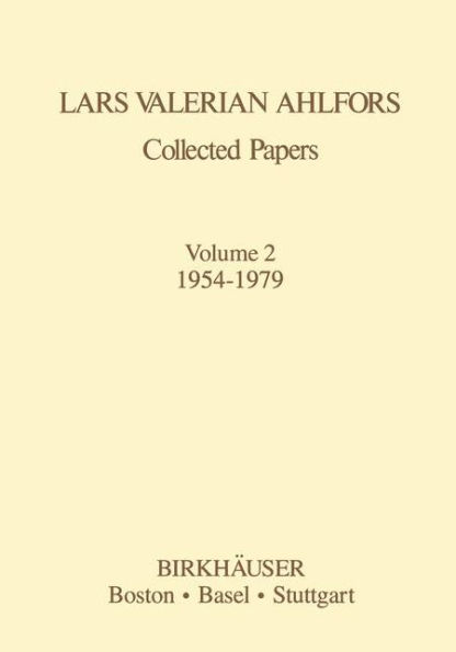 Collected Papers Vol 2: 1954-1979 / Edition 1