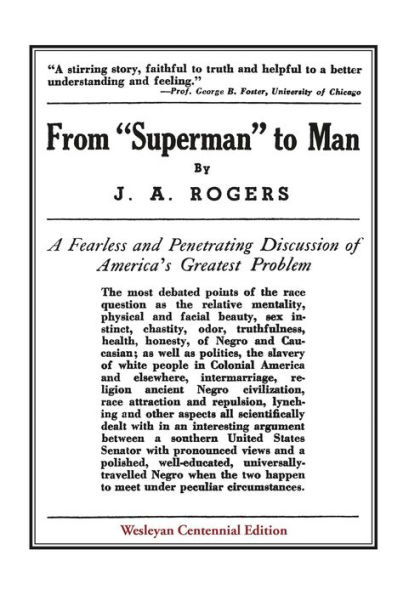 From Superman to Man: A Fearless and Penetrating Discussion of America's Greatest Problem