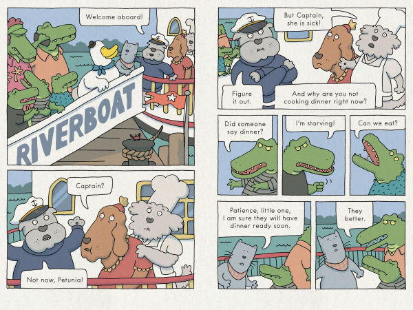 Duck and Cat Ride the Riverboat