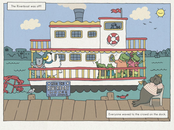 Duck and Cat Ride the Riverboat