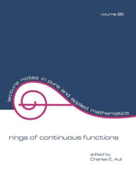 Title: Rings of Continuous Function / Edition 1, Author: Aull