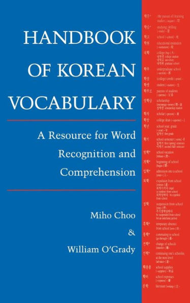 Handbook of Korean Vocabulary: A Resource for Word Recognition and Comprehension