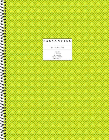 75. Spiral Book: 12-Stave: Passantino Manuscript Paper