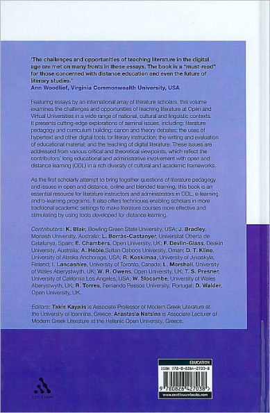 Teaching Literature at a Distance: Open