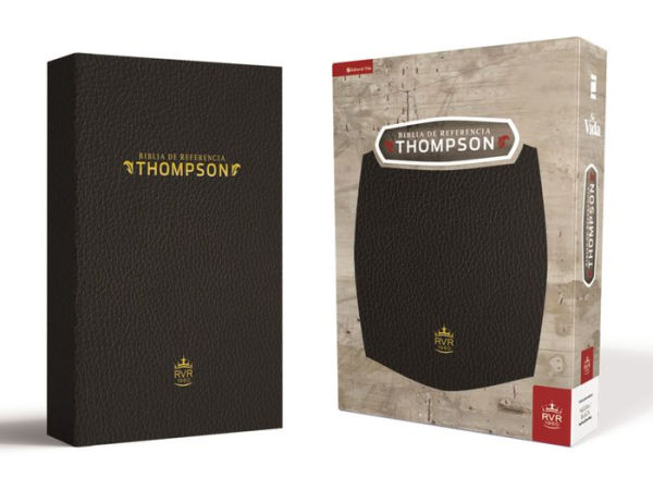 RVR60, Biblia de Referencia Thompson, Piel reciclada, Negro