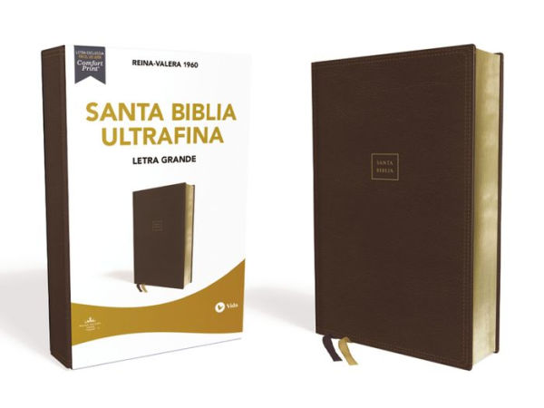 RVR60, Santa Biblia, Ultrafina, Letra Grande, Leathersoft, Café, Palabras de Jesús en Rojo, Comfort Print