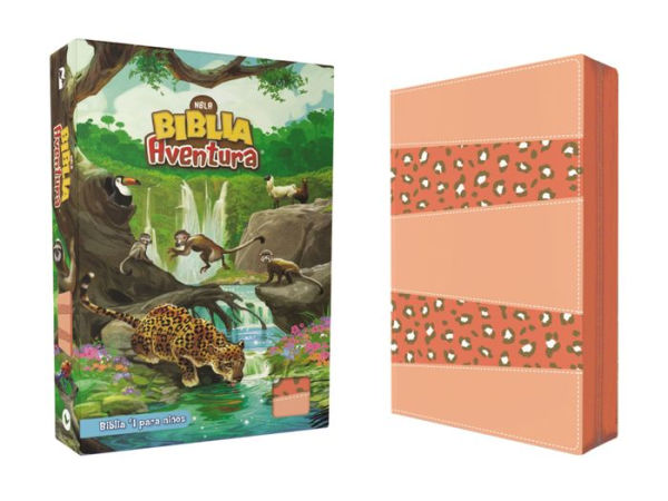 NBLA, Biblia Aventura, Interior a color, Leathersoft, Coral, con Cierre, Comfort Print