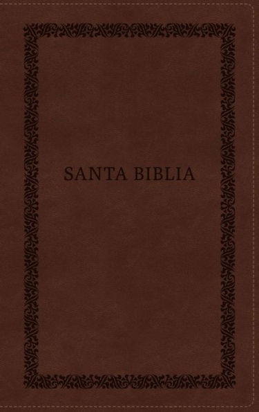 RVR60, Santa Biblia, Tierra Santa, Ultrafina, Letra grande, Leathersoft, Café, con Cierre, Palabras de Jesús en Rojo, Comfort Print