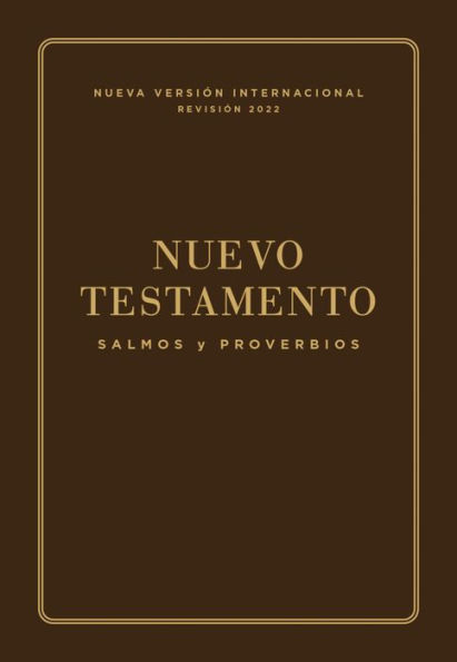 NVI, Nuevo Testamento de bolsillo, con Salmos y Proverbios, Revisión 2022, Leatherflex, Café