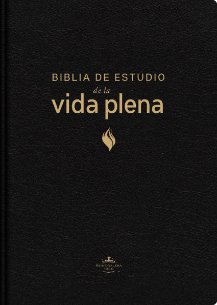 RVR60, Biblia de estudio de la vida plena, Edición clásica, Piel fabricada, Negro, Palabras de Jesús en rojo, Comfort Print