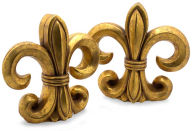 Title: Faux Gold Finish Resin Fleur de Lis Bookends Set of 2, Author: House Parts