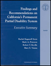 Findings and Recommendations on California's Permanent Partial Disability System: Executive Summary