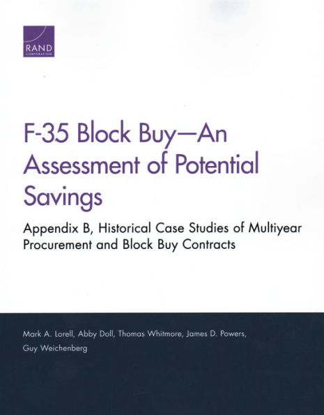 F-35 Block Buy-An Assessment of Potential Savings: Appendix B, Historical Case Studies of Multiyear Procurement and Block Buy Contracts