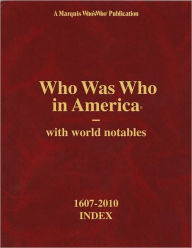 Title: Who Was Who in America Index, Author: Marquis Who's Who