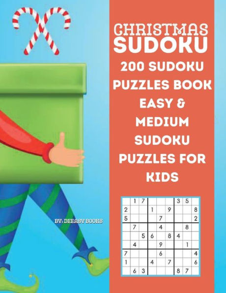 Christmas Sudoku: 200 Sudoku Puzzles Book For Kids- Easy & Medium ,Ages 7-12