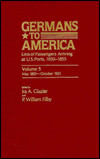 Germans to America, May 28, 1853-Oct. 24, 1853: Lists of Passengers Arriving at U.S. Ports