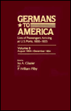 Germans to America, Aug. 4, 1854-Dec. 11, 1854: Lists of Passengers Arriving at U.S. Ports