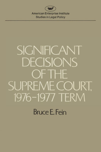 Significant Decisions of the Supreme Court 1976-77