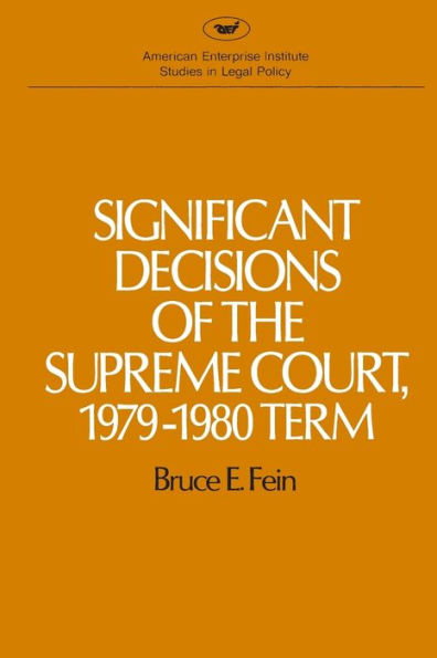 Significant Decisions of the Supreme Court 1979-80