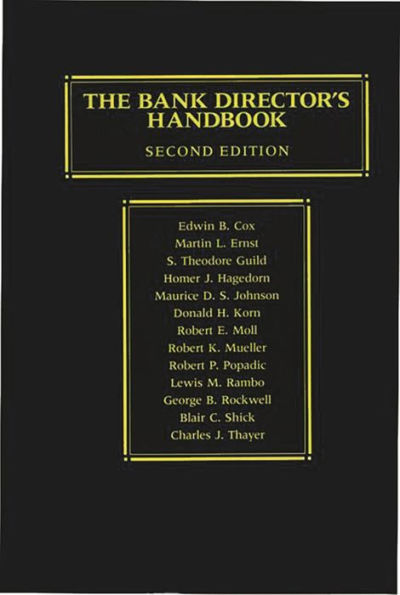 The Bank Director's Handbook