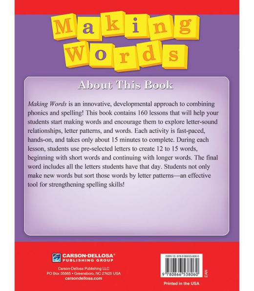 Making Words, Grades 1 - 3: Multilevel, Hands-On Phonics and Spelling Activities