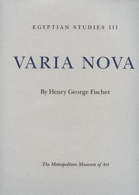 Egyptian Studies III: Varia Nova