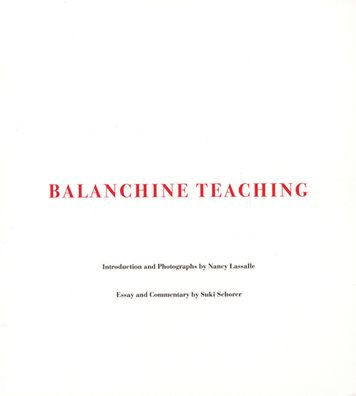 Balanchine Teaching