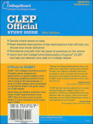 Clep Official Study Guide By The College Board Paperback