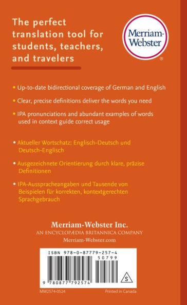 Merriam-Webster's German-English Dictionary