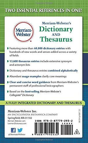 Merriam-Webster's Dictionary and Thesaurus