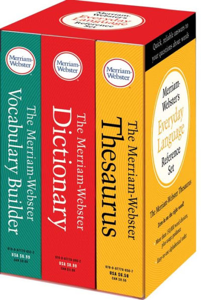 Merriam-Webster's Everyday Language Reference Set: Includes: The Merriam-Webster Dictionary, The Merriam-Webster Thesaurus, and The Merriam-Webster Vocabulary Builder