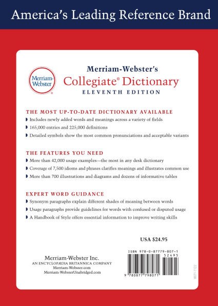 Merriam-Webster's Collegiate Dictionary, 11th Edition