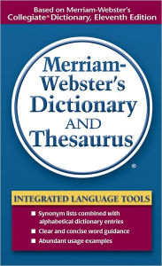 Title: Merriam Webster's Dictionary and Thesaurus, Author: Merriam-Webster