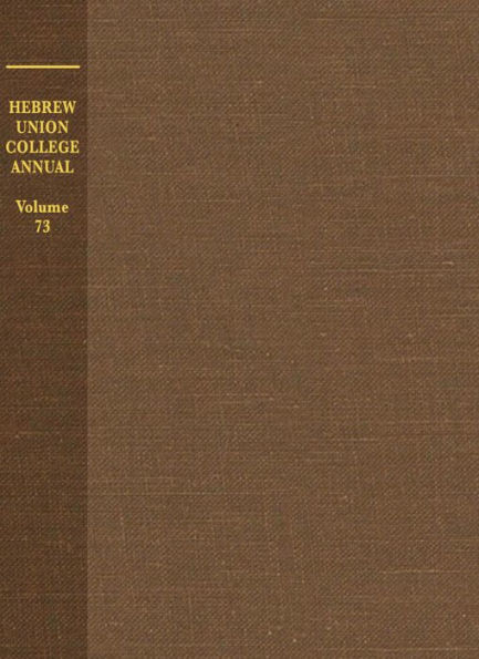 Hebrew Union College Annual Volume