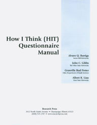 Title: How I Think (HIT) Questionnaire-Manual (pack of 20 questionnaires), Author: John C Gibbs