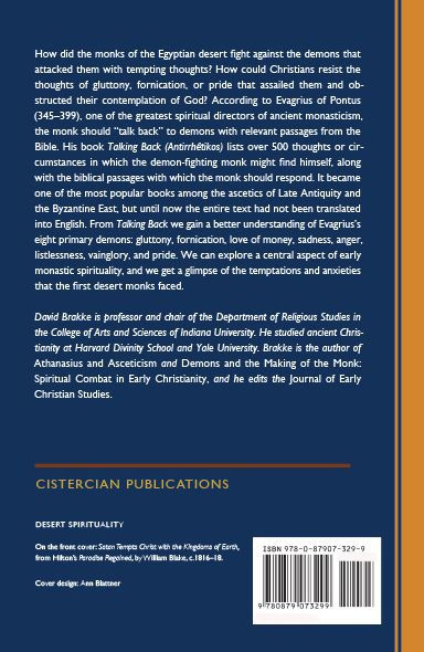 Evagrius of Pontus: Talking Back: A Monastic Handbook for Combating Demons