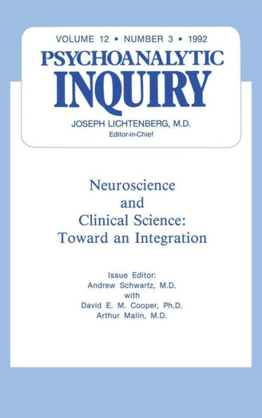 Neuroscience: Psychoanalytic Inquiry, 12.3