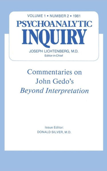Commentaries: Psychoanalytic Inquiry, 1.2