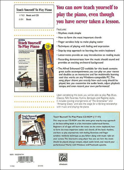 Alfred's Teach Yourself to Play Piano: Everything You Need to Know to Start Playing Now!, Book & Enhanced CD