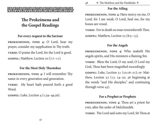 The Order of the Moleben and the Panikhida