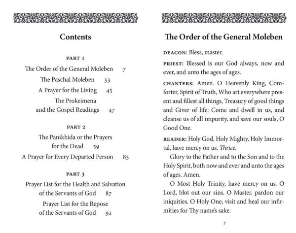 The Order of the Moleben and the Panikhida