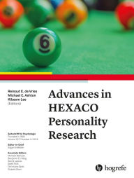 Title: Advances in Hexaco Personality Research, Author: Reinout E de Vries Ed